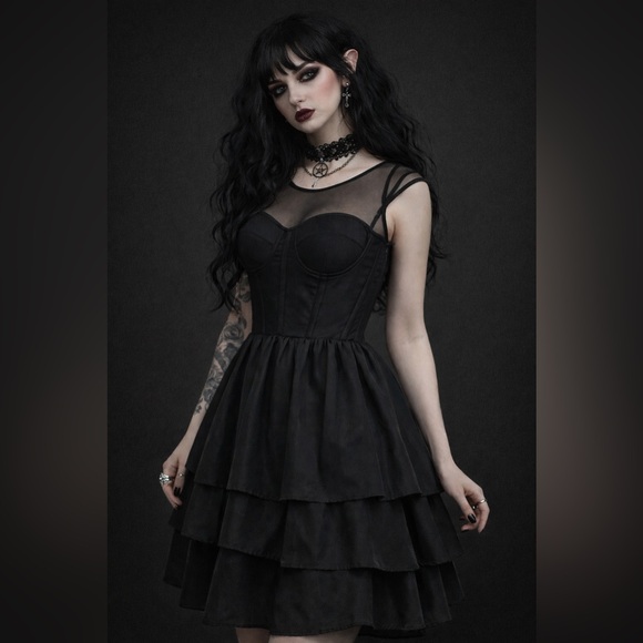 Corset story dress grunge whimsi goth corseted dark fairy dress -  www.nationalbodyline.in
